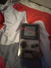 Nintendo Game Boy Color Handheld System Clear Transparent(Working) Only Console