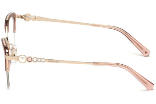 Swarovski SK5307 32A Gold Brown Metal Cat Eye Eyeglasses Frame 55-17-140 5307 RX - Picture 3 of 4