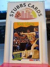 1991-92 NBA Hoops Magic Johnson All-Time Active Leader Assists #535 LA Lakers