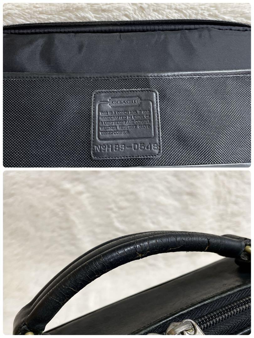 Coach Turnlock 2Way Briefcase Business Bag Black Vintage