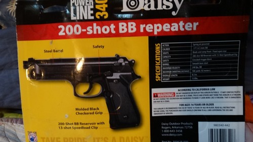 Daisy Powerline 340 BB Pistol, .177 Cal, 240FPS Spring Piston Black - 980340-342 - Picture 2 of 2