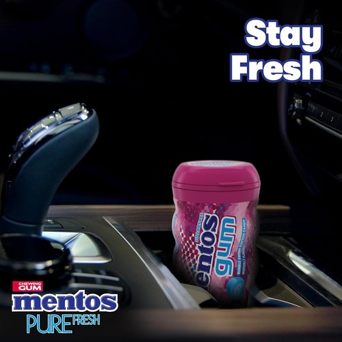 Chicle de mascar Mentos puro fresco sin azúcar con burbuja de xilitol sabor fresco - Imagen 4 de 4