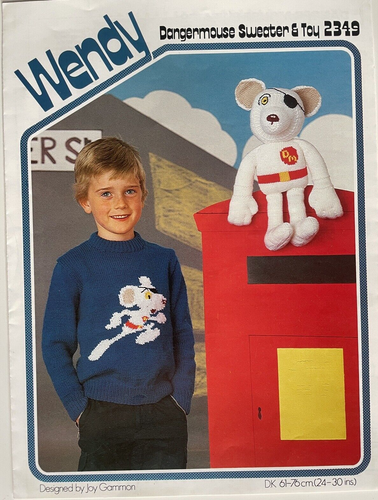 Juguete Dangermouse + Jersey Infantil PATRÓN TEJIDO Niña Niño Suéter Wendy 2349 - Imagen 1 de 7