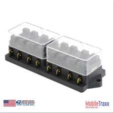 8 Way 12V Car Vehicle Circuit Automotive ATO/ATC Blade Fuse Box Block 