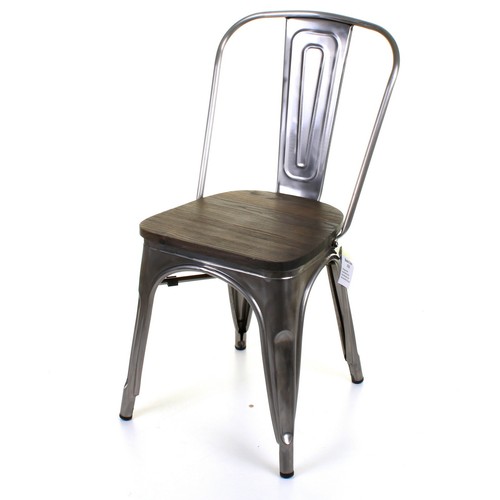 JUEGO DE 4 SILLAS BISTRO DE METAL ESTILO TOLIX CAFETERÍA COCINA COMEDOR RÚSTICO DE COLECCIÓN - Imagen 31 de 49