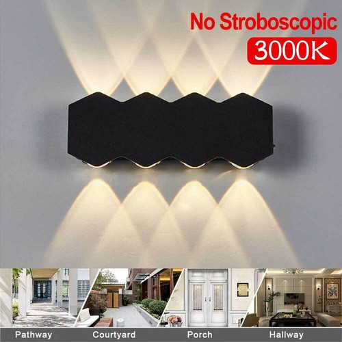 LED Wandleuchten Innen COB Wandlampe Flur Strahler Licht Up Down 4W 6W 8W Modern - Bild 44 von 53