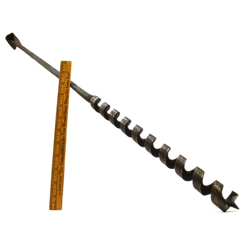 Antiker riesiger 32,5" ERDBOHRER BIT 1" Bohrung markiert "KKK" speziell geschmiedet ROHE SCHLEIFE TOP! - Bild 1 von 9