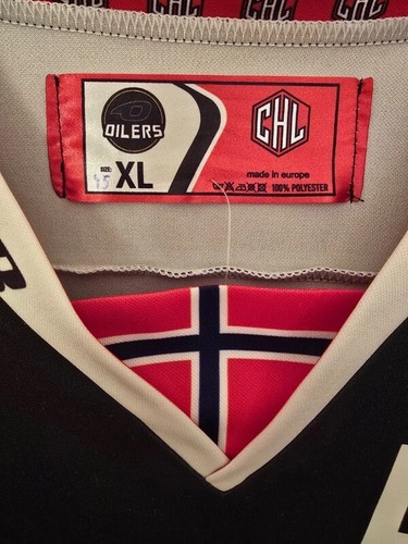 Stavanger Oilers, Match Worn Hockey Trikot von Warrior, #83 Jean-Michel Daoust - Bild 3 von 12