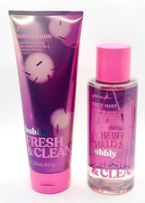 Victoria's Secret PINK Bubbly Fresh Clean Body Lotion Mist Full Size Set 8oz