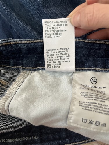 Jeans donna AG Adriano Goldschmied 25R blu ex fidanzato slim aderente - Foto 6 di 9
