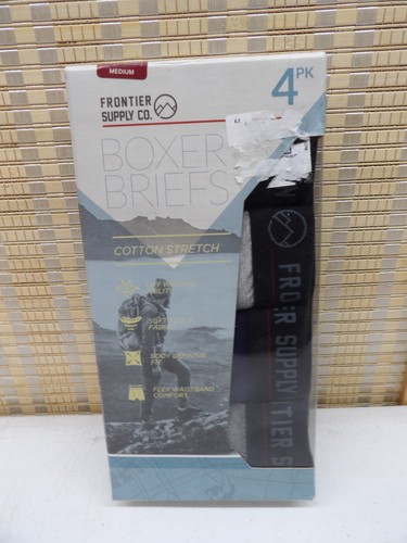 Frontier Supply Co 4pk Boxer Briefs Size Med 32-34 Cotton Stretch - Bild 1 von 4