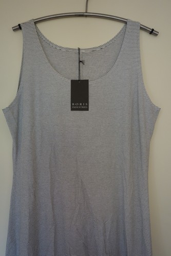 BORIS INDUSTRIES HAREMS Jumpsuit 48 50 (5) NEU weiß schwarz Streifen LAGENLOOK - Bild 3 von 5