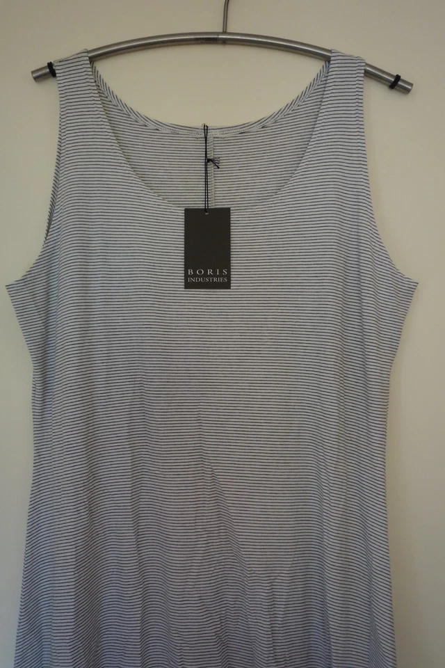 BORIS INDUSTRIES HAREMS Jumpsuit 48 50 (5) NEU weiß schwarz Streifen LAGENLOOK - Bild 3 von 4