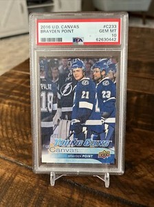 2016-17 UPPER DECK YOUNG GUNS YG CANVAS BRAYDEN POINT #C233 PSA 10 GEM MINT