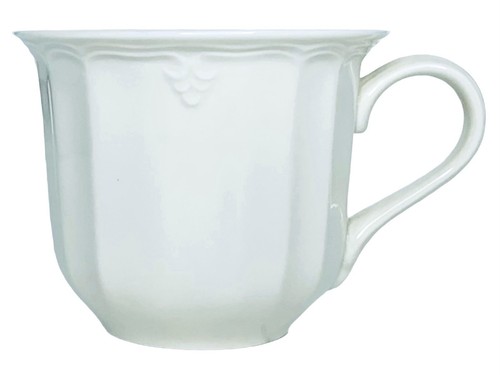 Lenox CASUAL ELEGANCE flache Tasse cremeweiß geprägt gerippt - Bild 1 von 8