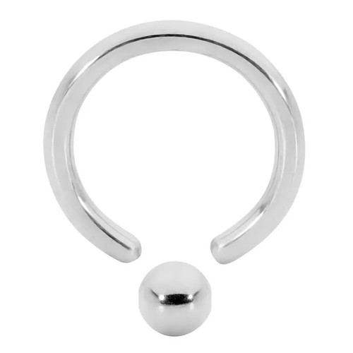 1pc Surgical Steel Captive Ball Closure Ring Nose Septum Hoop Earring 20G-10G - Picture 25 of 75