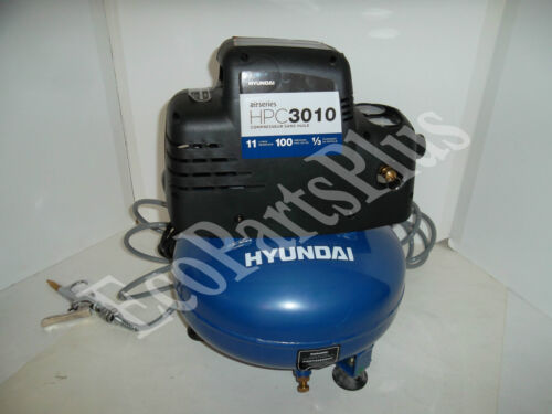 Hyundai Portable 3Gal Air Compressor 100 PSI 1/3 HP Motor 2900 RPM 120V HPC3010 - Picture 3 of 6