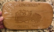 New Longaberger Etched Lid Classic Stain for the 1991-1995 Dresden Tour Basket