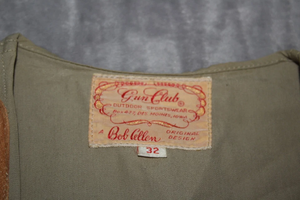 Gun Club A Bob Allen Design Mens 32 Cotton Shooting Vest Outdoor Hunt - Image 4 of 4