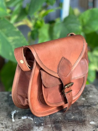 Customer Prime Leather Crossbody New Messenger Handbags Brown Bag - Picture 2 of 5