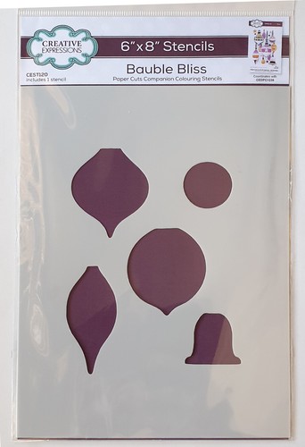 Creative Expressions CHRISTMAS BAUBLES Festive Paper Cuts Die & Stencil Set - Picture 4 of 5