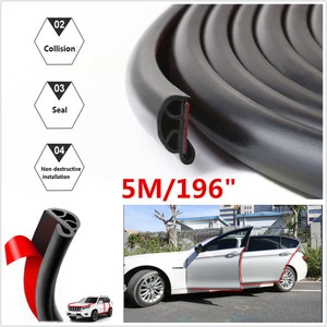 5m 196 Black Rubber Trim Seal Strip Car Door Edge Protector