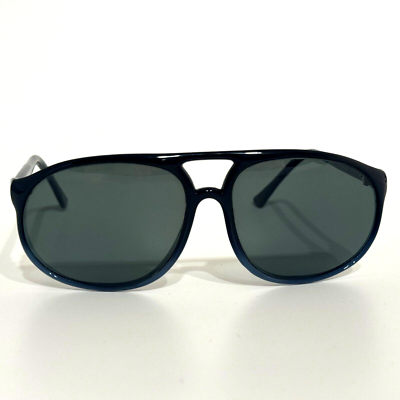 Ocean Waves Aviator Polarized Sunglasses Blue Ombre + Case  display picture 3