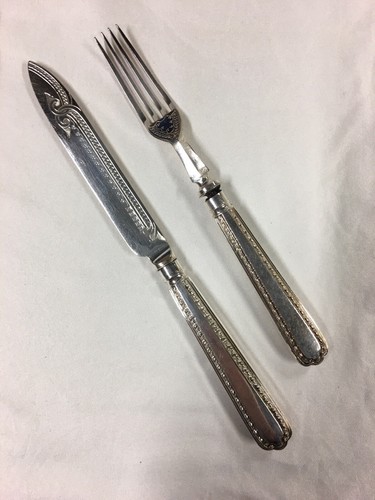 Juego de frutas inglesas plato de plata 24 piezas cubiertos JS & S - Imagen 4 de 15