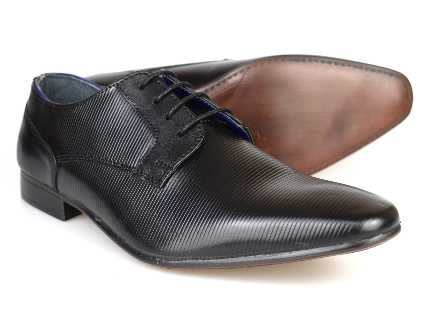 Silver Street London Brook Herren schwarzes Leder förmliche Schuhe Silver Street London Brook Herren schwarzes Leder förmliche Schuhe
