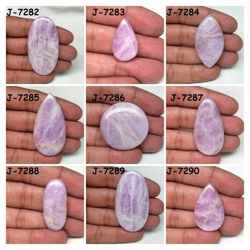 Natural Kunzite Gemstone Cabochon Loose Gemstone For Jewelry Making - Picture 3 of 109