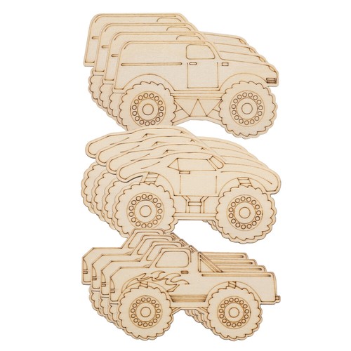 Tranches de bois en forme de voiture, 12 pièces, découpes en bois vendre non ,