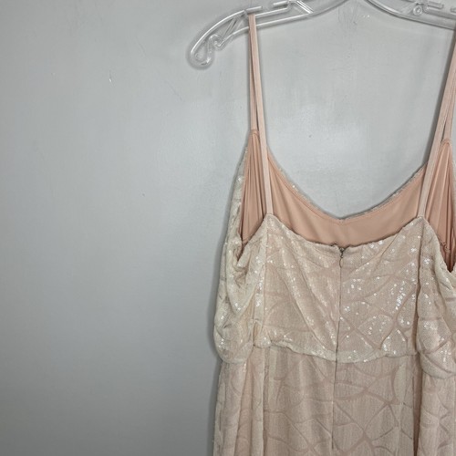 SLATE & WILLOW Apricot Breeze Gown Women 16 Sleeveless Blouson Sequin - Picture 9 of 14