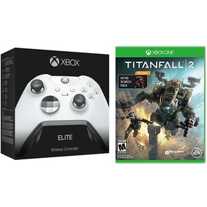 Microsoft-Xbox-One-Elite-Platinum-White-Wireless-Controller-amp-Titanfall-2-Bundle