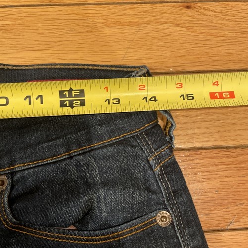 Pantalones de mezclilla informales ajustados para mujer Lucky Brand 4/27 azul Sofía bolsillos con logotipo - Imagen 6 de 11
