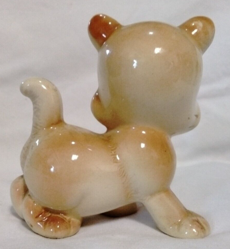 Ceramic Dog Figurine c1930s to 50s Golden Pomeranian 4.5 Inches Tall Vtg Painted - Picture 3 of 8
