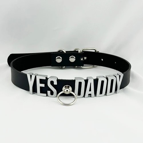 Pu Leather Daddy Collar Punk O-Ring Buckled Custom Ins Modern Necklace Choker - Picture 5 of 26