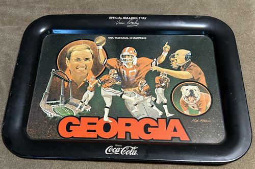 Plateau Coca-Cola Georgia Bulldogs 1980 champions nationaux vintage 1981