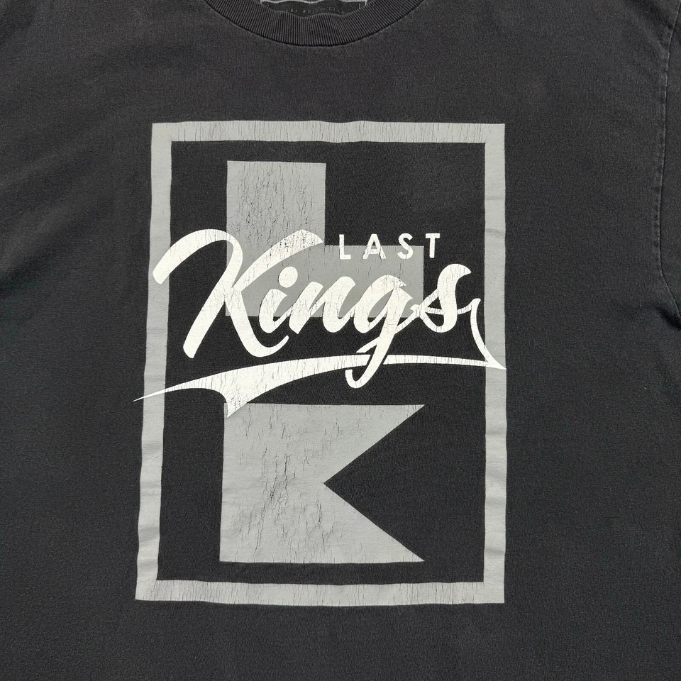 Camiseta Last Kings Graphic tamanho G preta manga longa TYGA Rap gola redonda - Imagem 2 de 4