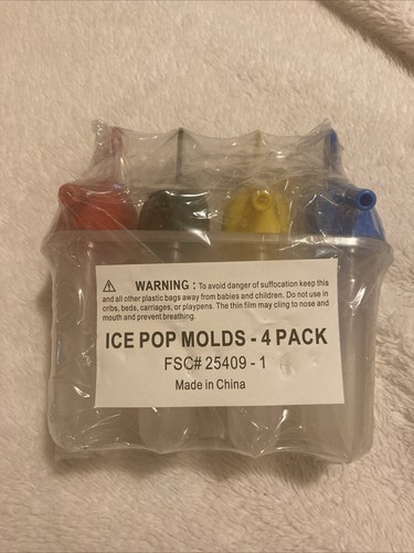 Ice pop molds (4 Pack), Sealed, FSC#25409-1. - Picture 1 of 3