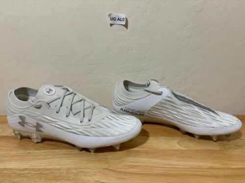 Under Armour Magnetico Elite 4 White Hybrid Soccer Cleats Sz Men's 9 3027701-100 - Picture 3 of 8