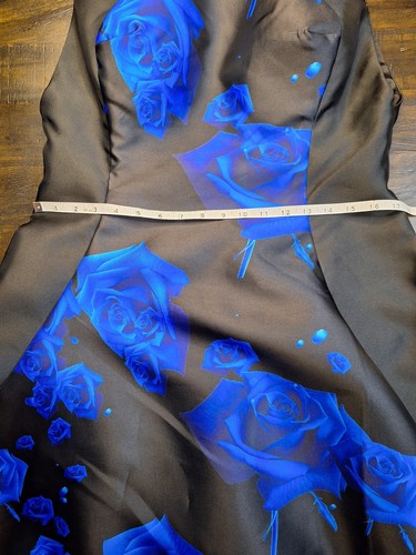 NWT MILANO FORMALS Women's  Black/Blue COCKTAIL Dress Size 14 (Orig $148) E2028  - Picture 16 of 17