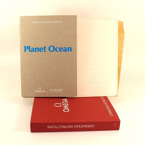 GENUINE OMEGA WATCH BOX SEAMASTER PLANET OCEAN 600M GOODPLANET FOUNDATION WOODEN - Picture 9 of 9