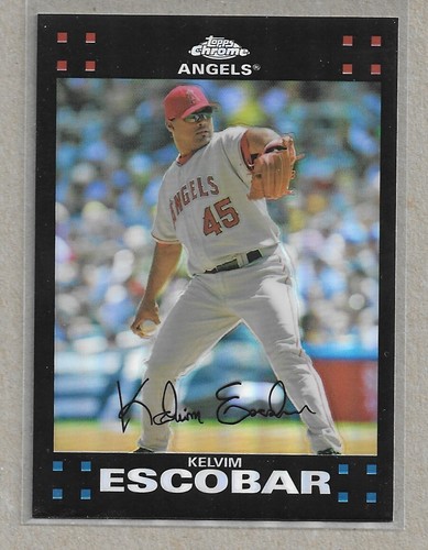 2007 TOPPS CHROME "BLACK REFRACTOR" KELVIM ESCOBAR #154 NM-MT+ - Picture 1 of 2