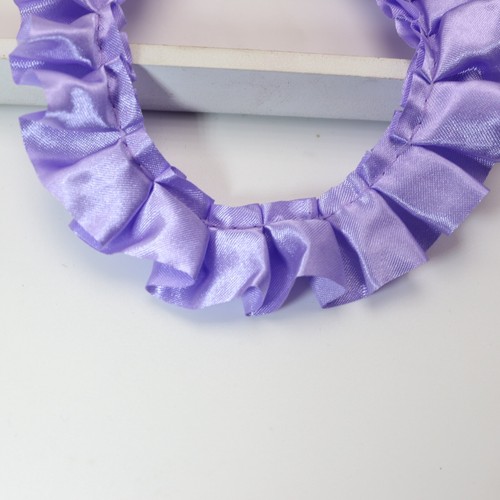 5.5 Yards Ruffle Unilateral Satin Ribbon Trim 25mm Sewing Wed Doll Dress Craft - Picture 21 of 24