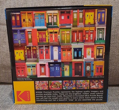 Kodak 1000 Piece Jigsaw Puzzle Colorful Montreal Doors Age 10+ Brand New Sealed - Picture 4 of 5