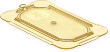 10536U13 StorPlus High Heat Universal Flat Surface Food Pan Lid Ninth Size Amber