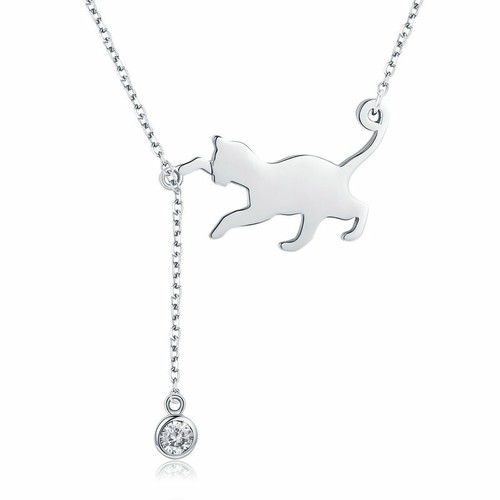Voroco Women 925 Sterling Silver Charm Necklace Blue Whale CZ Chain Jewelry Gift - Picture 38 of 50