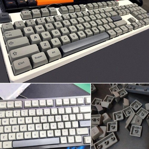 PBT XDA Profile Keycap Set 133Keys Gray Mist Keycap for Customs Keyboards - Picture 5 of 8