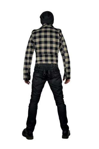 TRIPP FLANNEL GRUNGE ROCKABILLY MOTORCYCLE EMO ROCK MOTO BIKER PUNK COAT JACKET image 15
