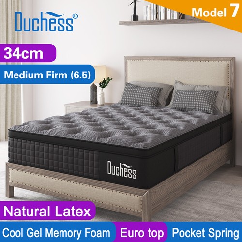 QUEEN DOUBLE KING SINGLE Mattress Bed Euro Top Pocket Spring Medium Firm Foam - Picture 45 of 53